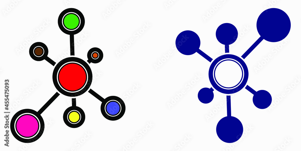 Poster new vector concept network icon. connecting people. network configuration.transfer of information. v