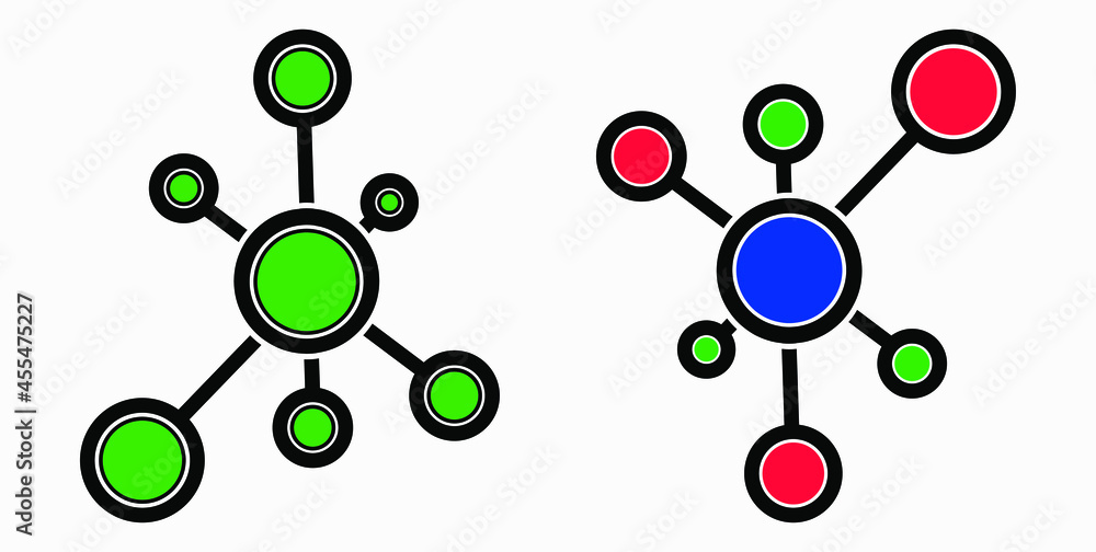 Poster new vector concept network icon. connecting people. network configuration.transfer of information. v