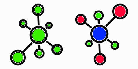 New vector concept network icon. Connecting people. Network configuration.Transfer of information. Vector icon.