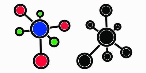 New vector concept network icon. Connecting people. Network configuration.Transfer of information. Vector icon.