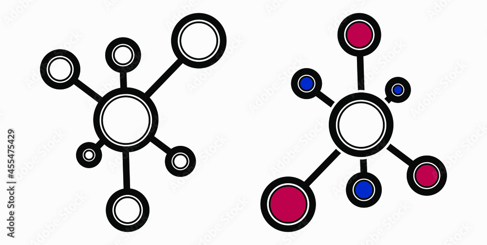Aufkleber new vector concept network icon. connecting people. network configuration.transfer of information. v