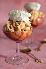 crumble aux pêches