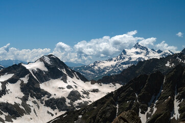 Fototapeta premium Beautiful landscape with the Caucasus mountains.