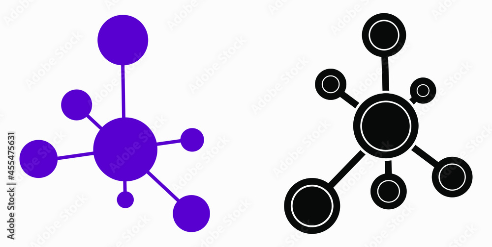 Poster new vector concept network icon. connecting people. network configuration.transfer of information. v