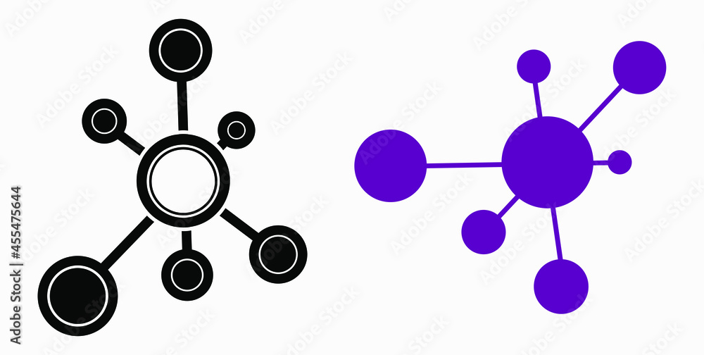 Poster new vector concept network icon. connecting people. network configuration.transfer of information. v