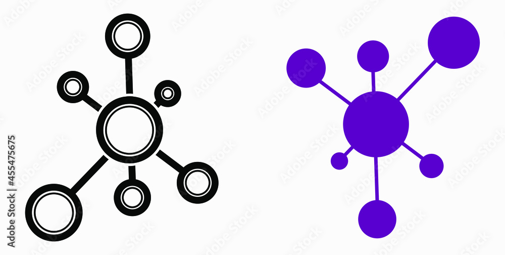 Poster new vector concept network icon. connecting people. network configuration.transfer of information. v