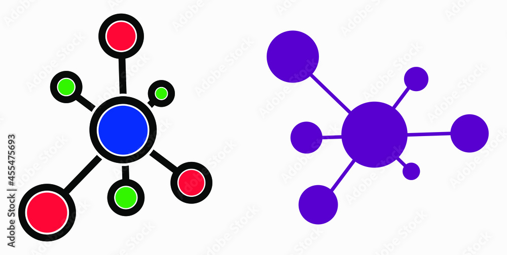 Poster new vector concept network icon. connecting people. network configuration.transfer of information. v