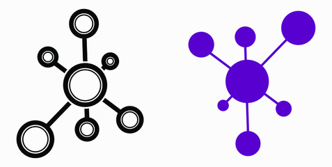 New vector concept network icon. Connecting people. Network configuration.Transfer of information. Vector icon.