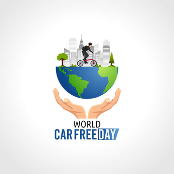 Vector graphic of world car free day good for world car free day celebration. flat design. flyer design.flat illustration.