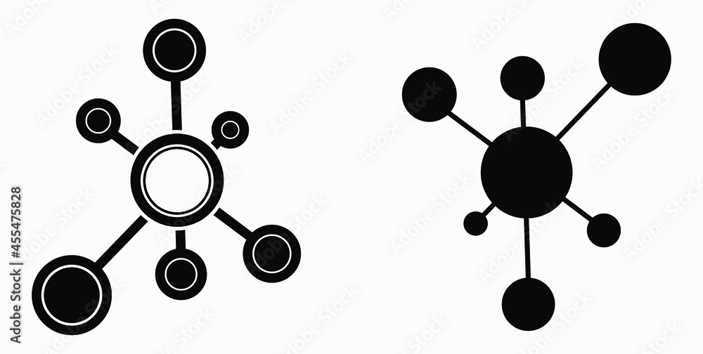 Poster new vector concept network icon. connecting people. network configuration.transfer of information. v