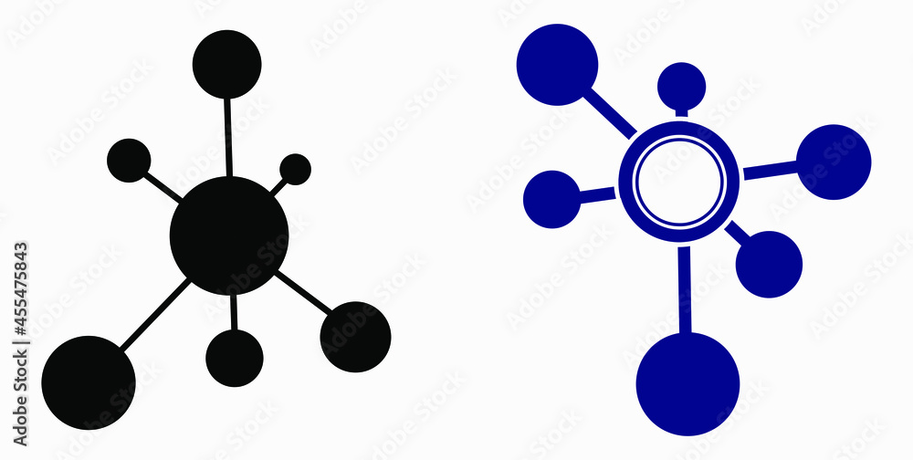 Aufkleber new vector concept network icon. connecting people. network configuration.transfer of information. v