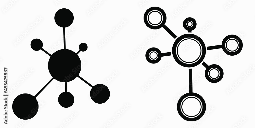 Poster new vector concept network icon. connecting people. network configuration.transfer of information. v