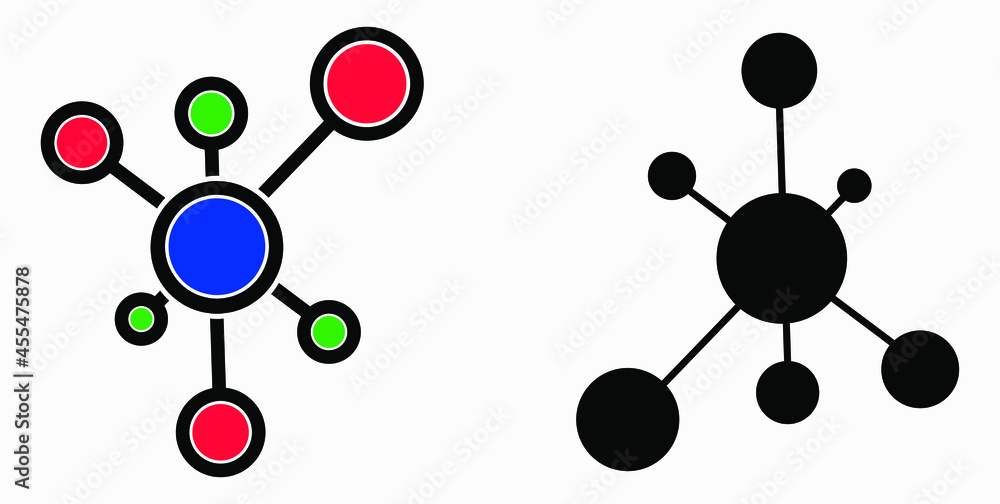 Aufkleber new vector concept network icon. connecting people. network configuration.transfer of information. v