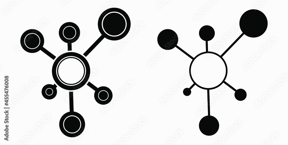 Poster new vector concept network icon. connecting people. network configuration.transfer of information. v