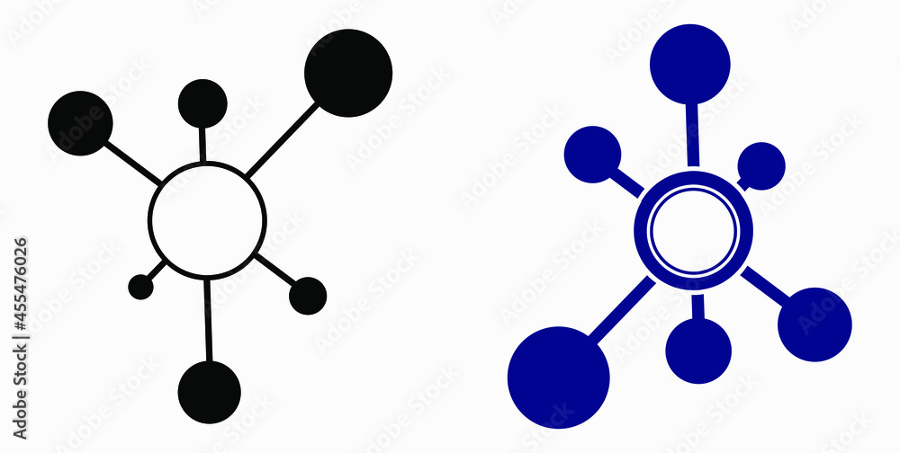 Poster new vector concept network icon. connecting people. network configuration.transfer of information. v