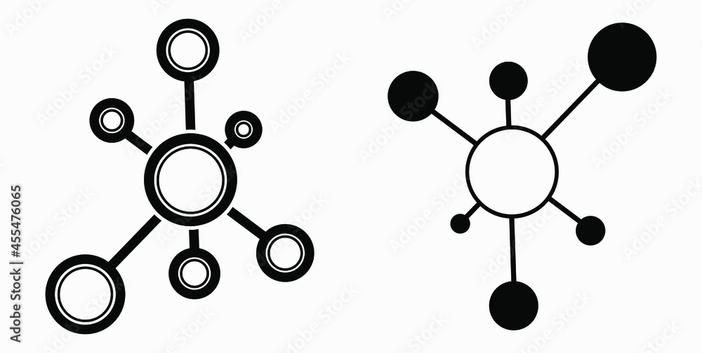Poster new vector concept network icon. connecting people. network configuration.transfer of information. v