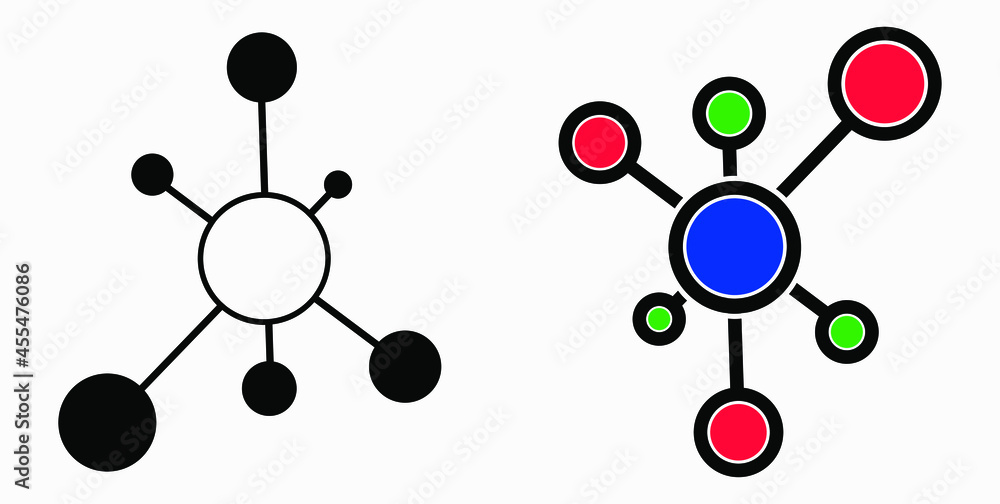 Poster new vector concept network icon. connecting people. network configuration.transfer of information. v
