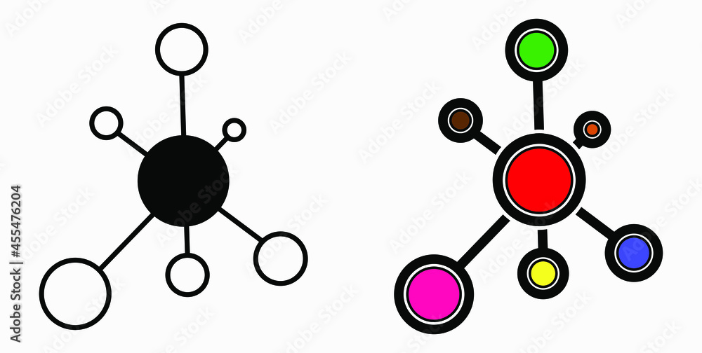 Poster new vector concept network icon. connecting people. network configuration.transfer of information. v