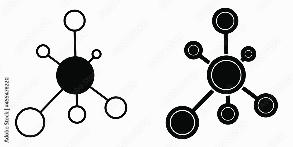 Aufkleber new vector concept network icon. connecting people. network configuration.transfer of information. v