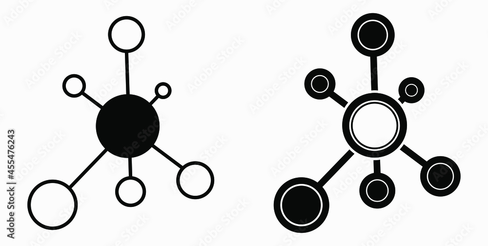 Aufkleber new vector concept network icon. connecting people. network configuration.transfer of information. v
