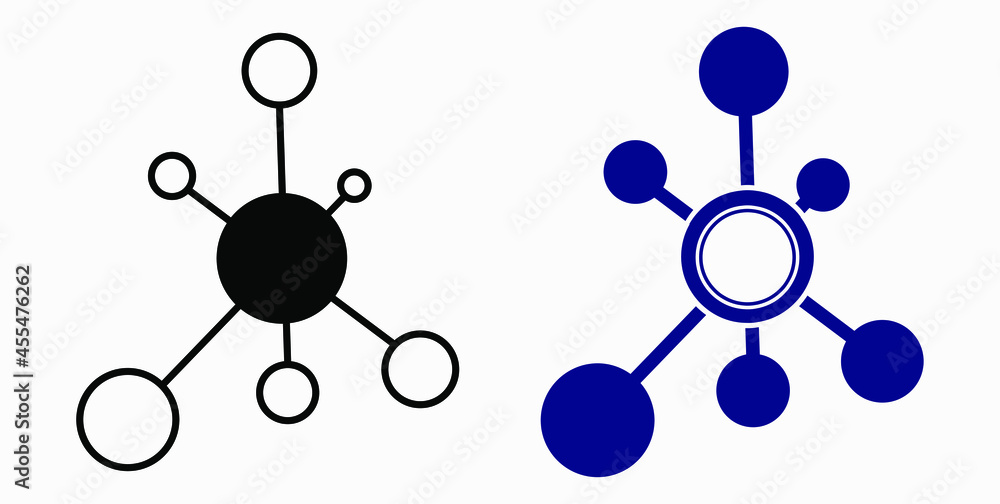 Poster new vector concept network icon. connecting people. network configuration.transfer of information. v