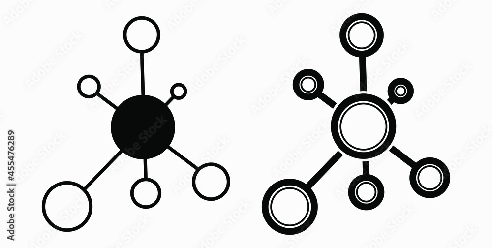 Aufkleber new vector concept network icon. connecting people. network configuration.transfer of information. v