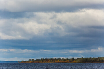 Obraz premium Autumn landscape in Muonio, Lapland, Northern Finland