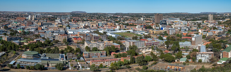 Fototapeta na wymiar Panoramic image of Bloemfontein, the capitol of the Free State, South Africa.
