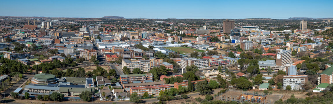 Panoramic image of Bloemfontein, the capitol of the Free State, South Africa.