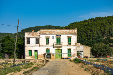 Fototapeta na wymiar Casa de campp antigua en Sellent-España