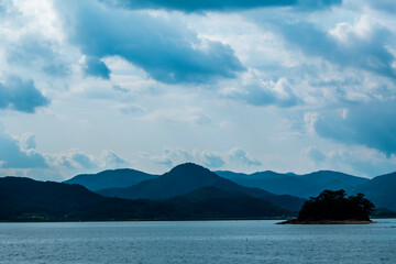 lake and mountains