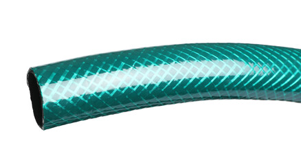 Watering hose isolated on white. Gardening tool