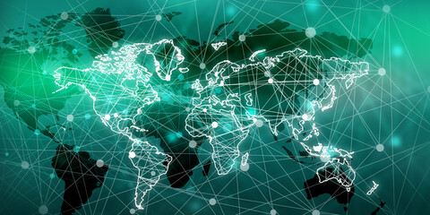 2d illustration world map abstract background
