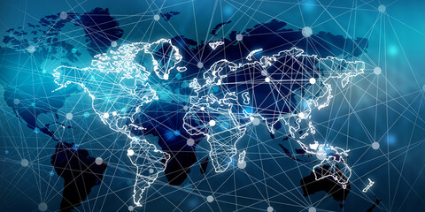 2d illustration world map abstract background
