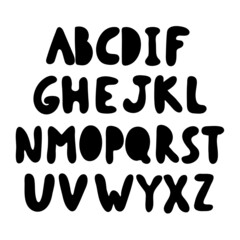 Doodle alphabet drawn hand for banner design. Arrow icon. Vector typographic design. Design template vector. Hand drawn sketch. Elegant decoration. Trendy design. Print, poster, ba