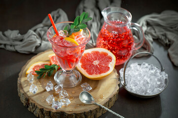 Glasses of wine on a black background.