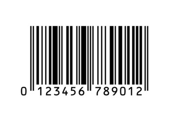 EAN-13 barcode isolated on white background. Vector - obrazy, fototapety, plakaty