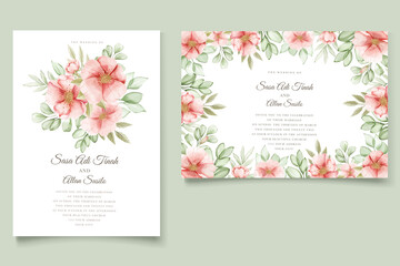 Fototapeta na wymiar Hand drawn floral wedding card set