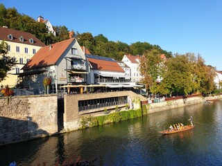 Fototapeta na wymiar Neckar Ufer in Tübingen