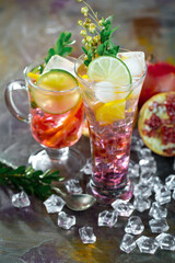 Glasses of wine on a black background.