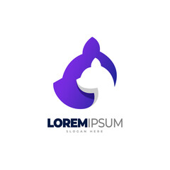 Double Cat Logo Template Design 