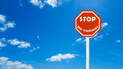 Red sign with text 