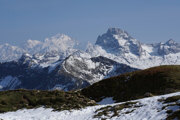 Fototapeta na wymiar Vue du mont blanc