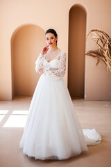 Fototapeta premium Morning bride.Young fashion model 