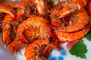 grilled shrimp on the grill