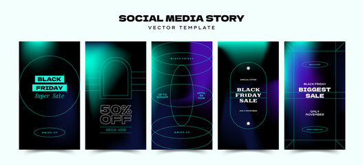 Black Friday abstract promotion web banner for social media mobile apps. Geometrical sale and discount promo backgrounds with abstract pattern.