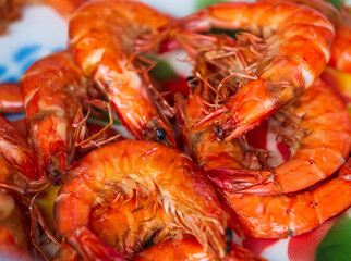 cooked shrimp on a white plate