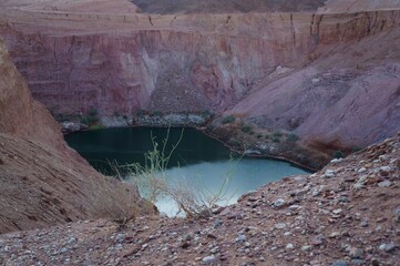 Hidden or Disappearing lake near Eilat, South Israel