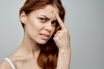 Fototapeta premium pretty woman dermatology cosmetology Studio