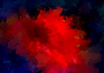 赤い幻想的な血の水彩テクスチャ背景
